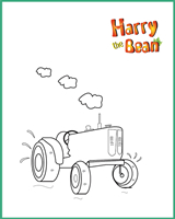 Harry the Bean Tractor Colouring Sheet